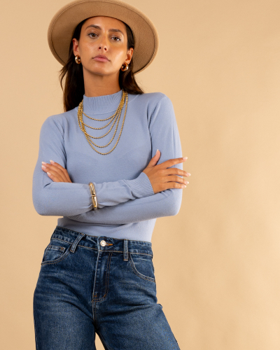 Pull col montant