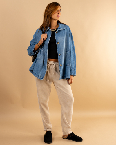 Veste jean oversize