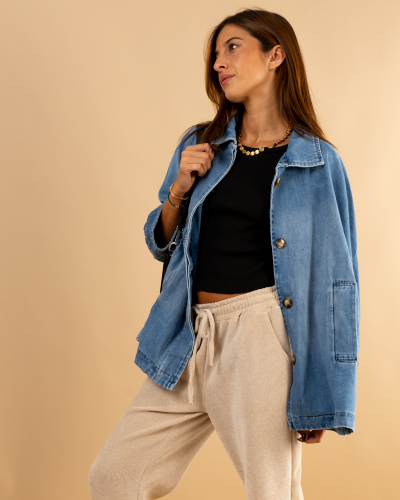 Veste jean oversize