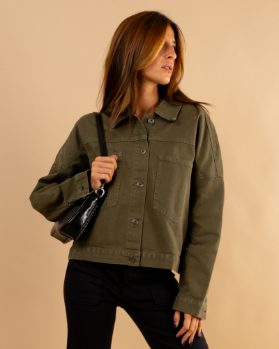 Veste crop oversize