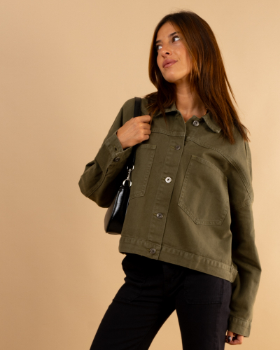 Veste crop oversize