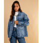Veste jean oversize poches