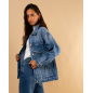 Veste jean oversize poches