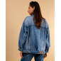 Veste jean oversize poches