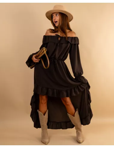 Robe longue volants