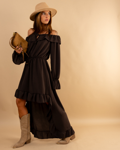 Robe longue volants