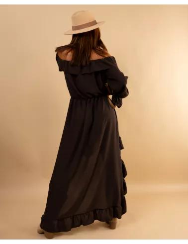 Robe longue volants