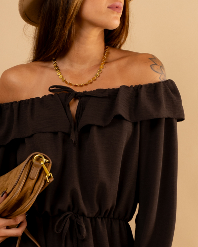 Robe longue volants