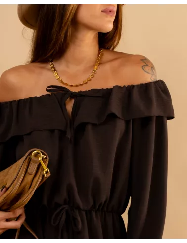 Robe longue volants