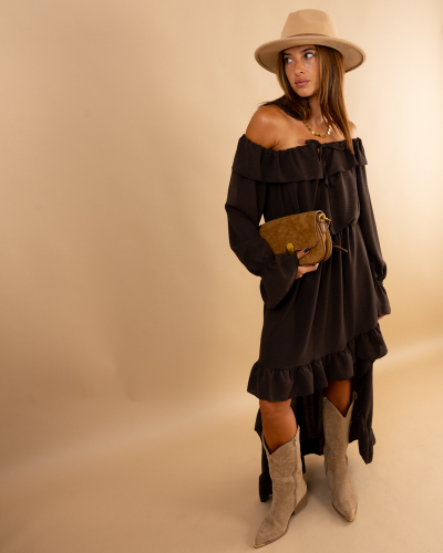 Robe longue volants