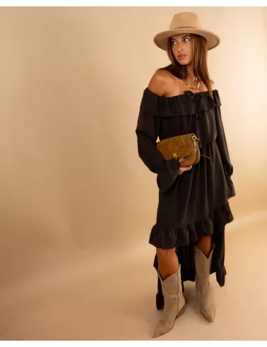 Robe longue volants