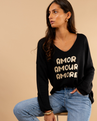 Top chenille amour