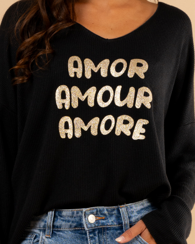 Top chenille amour
