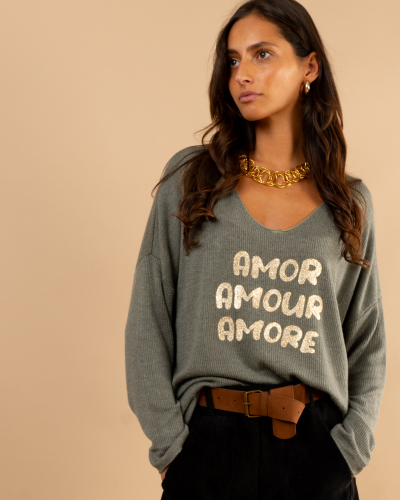 Top chenille amour