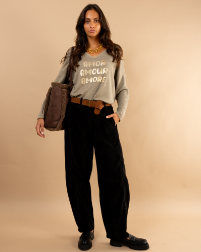 Top chenille amour