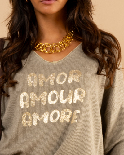 Top chenille amour