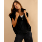 Veste sans manches fausse fourrure