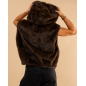 Veste sans manches fausse fourrure
