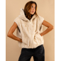 Veste sans manches fausse fourrure