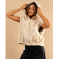 Veste sans manches fausse fourrure