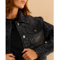 Veste jean noire strass