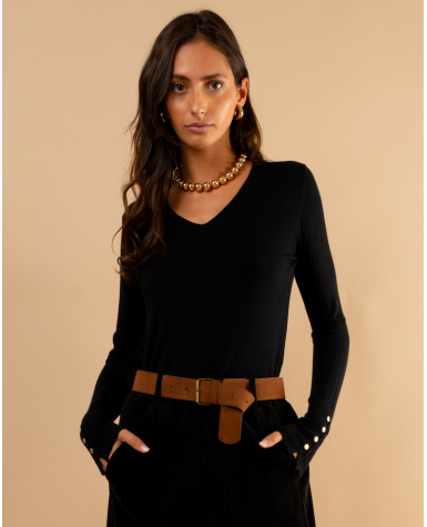 Pull col en v boutons