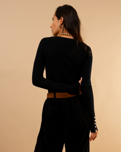 Pull col en v boutons