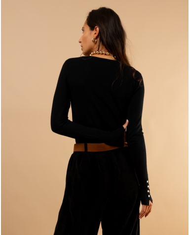 Pull col en v boutons