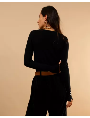 Pull col en v boutons