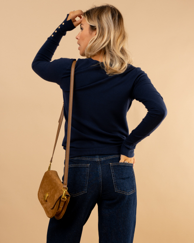 Pull col en v boutons