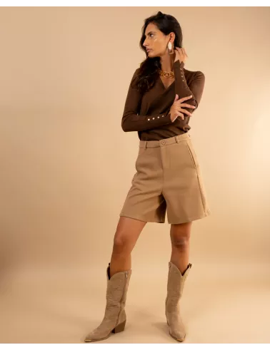 Pull col en v boutons