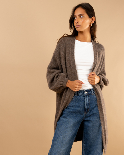 Gilet long laine