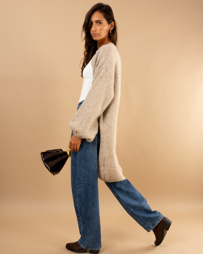 Gilet long laine