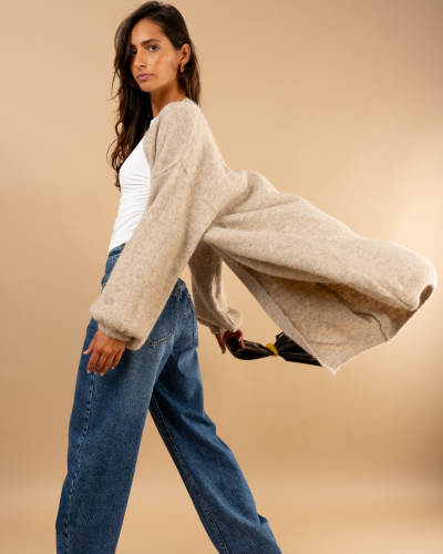 Gilet long laine
