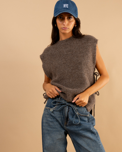 Pull noeuds laine