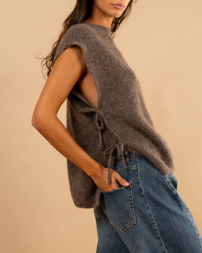 Pull noeuds laine