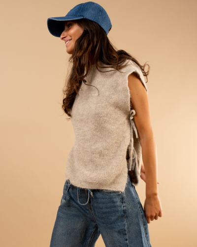 Pull noeuds laine