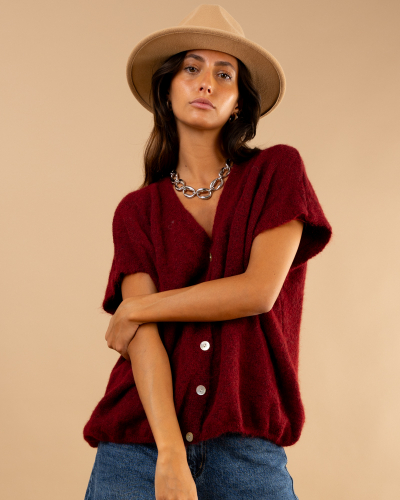 Gilet boutons laine