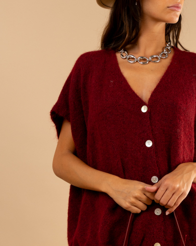 Gilet boutons laine