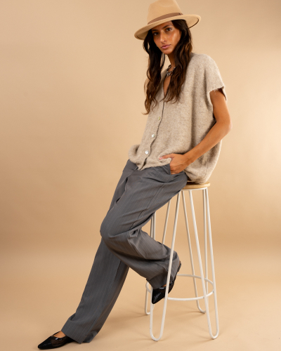 Gilet boutons laine