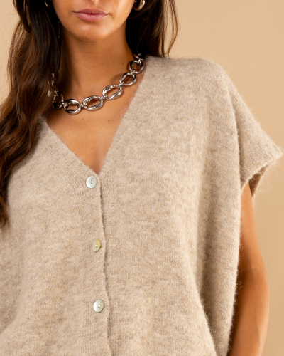 Gilet boutons laine