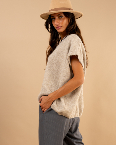 Gilet boutons laine