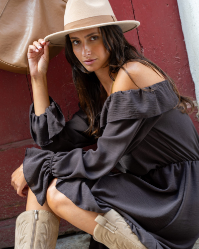Robe longue volants