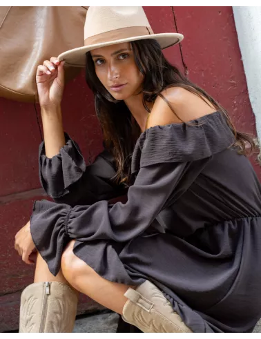 Robe longue volants