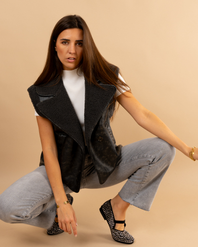 Veste moumoute sans manches Paula