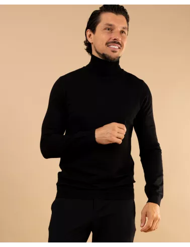 Pull col roulé