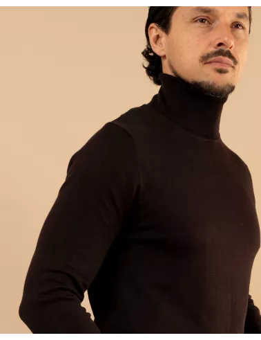 Pull col roulé