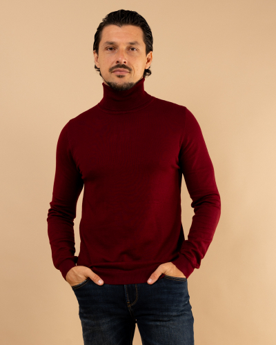 Pull col roulé