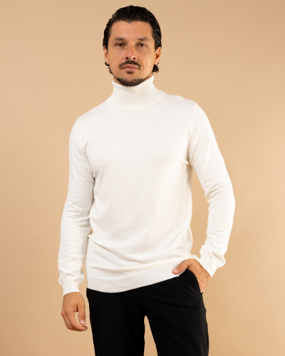 Pull col roulé