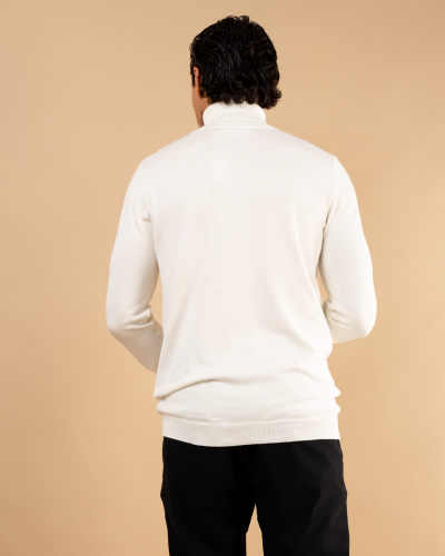 Pull col roulé
